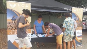 Farmers for Climate Action group at Farmers Market in Yeppoon, Queensland