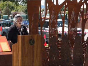 Unveiling of new sculpture.