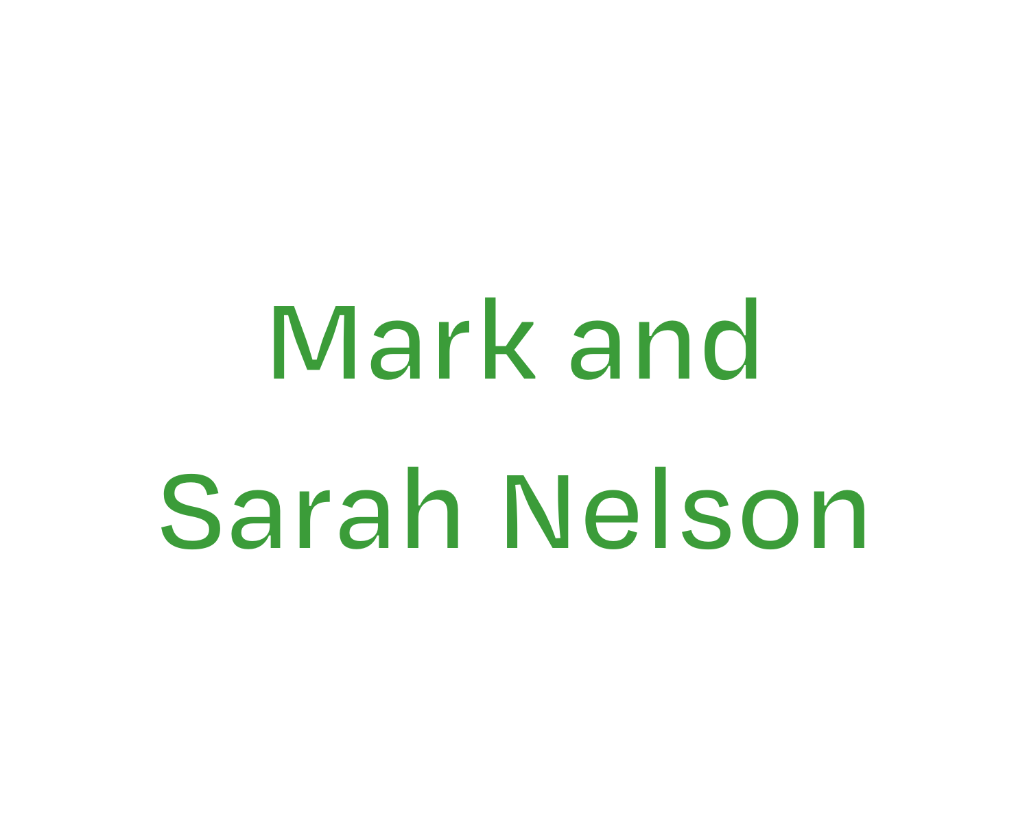 Mark and Sarah Nelson