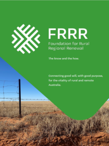 FRRR Response to the Consultation Draft of the Australian Government Drought Plan